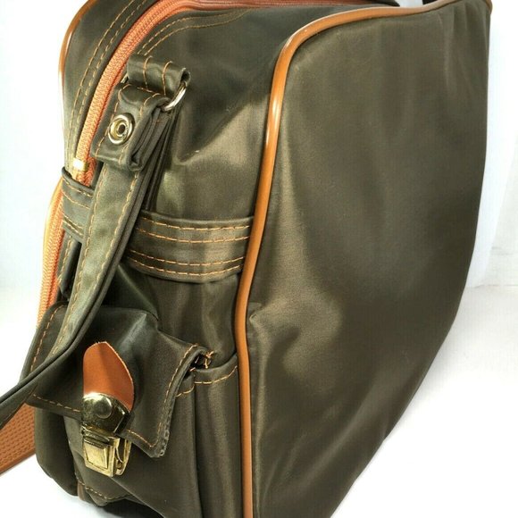 Mr Roberts RARE Olive Green Carry On Travel Bag - Picture 5 of 12